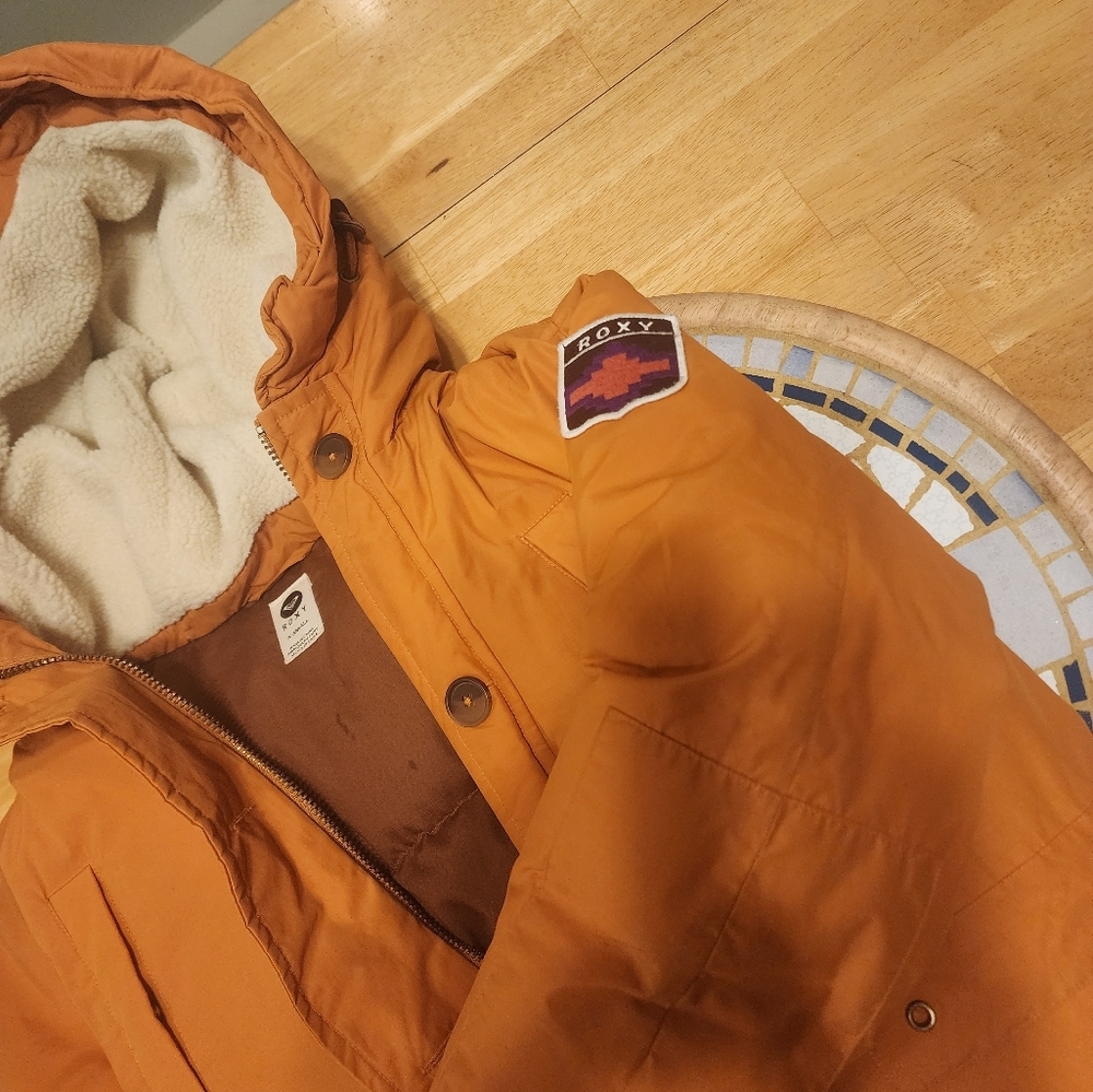 Roxy- Ember color waterproof hooded jacket for Juniors size XS Xtra small - Picture 5 of 6